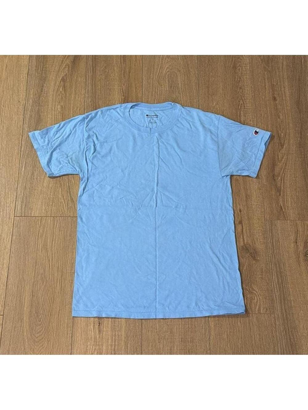 Champion Men's Classic Jersey Short Sleeve T-Shirt in Light Blue